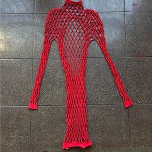 Savage X Fenty Scarlet Fishnet Dress